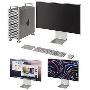 3D apple mac pro model