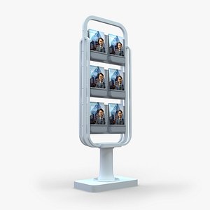 3D Brochure Rack model