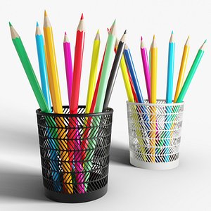 3D colored pencils model