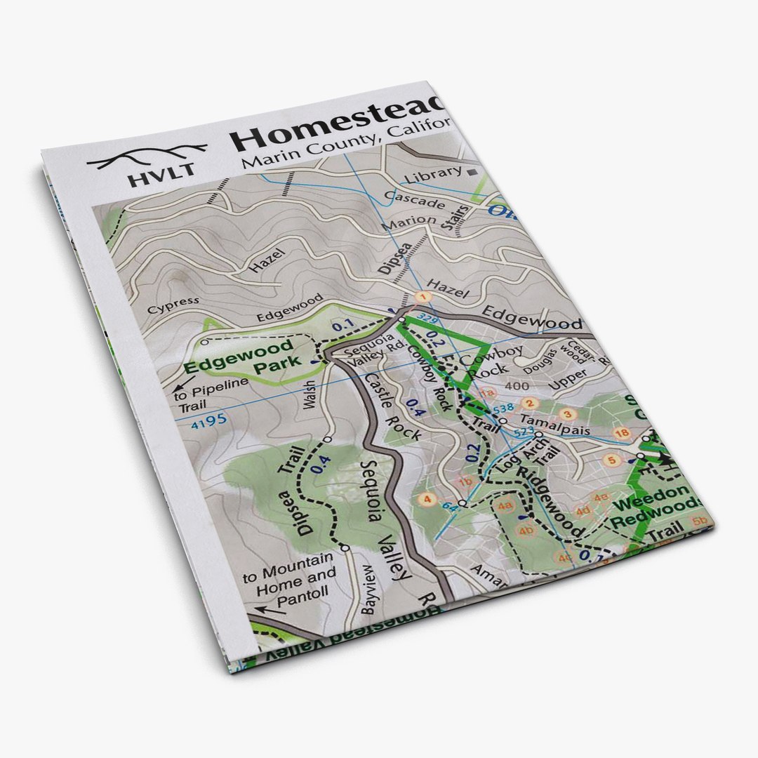 Trail Map Folded 3D model preview