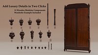 11 Small Decorative Legs plus Wardrobe