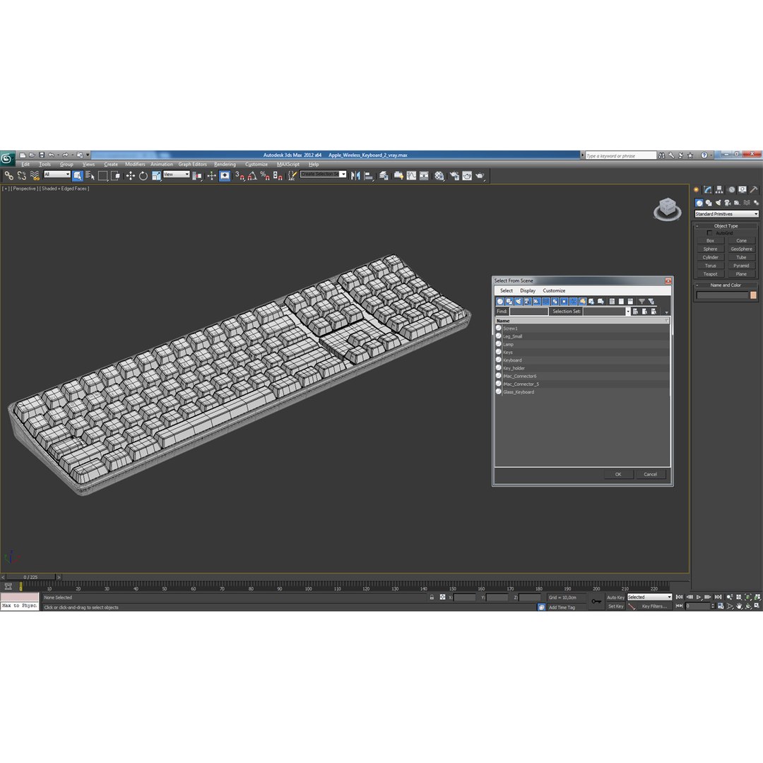 3d model of apple wireless keyboard 3