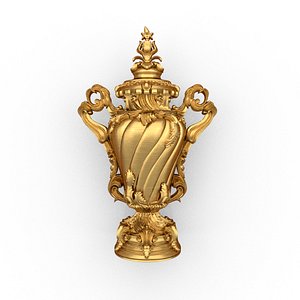Classical urn decorative onlay cnc 3d printing stl 04