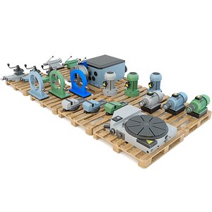 Spare parts of industrial machine tools - Collection 2 3D model
