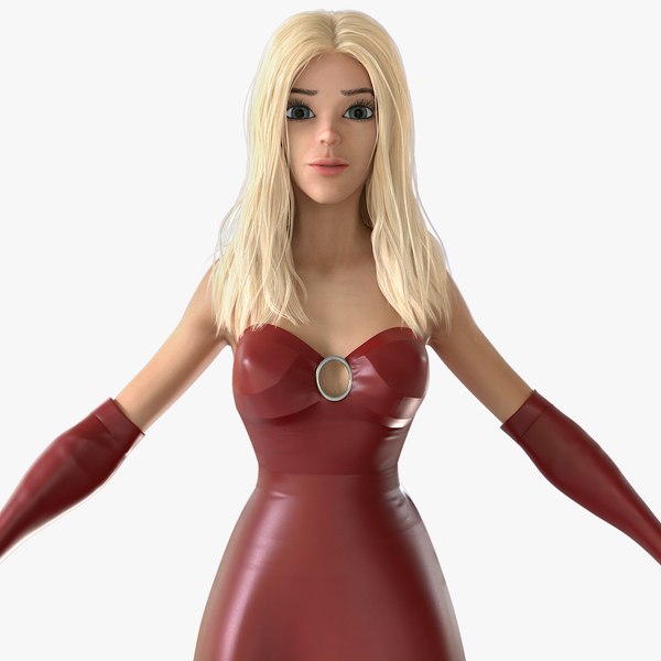 Cartoon Woman - Evening Outfit 3D model