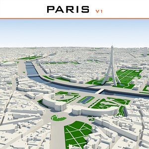 3d paris cityscape v1