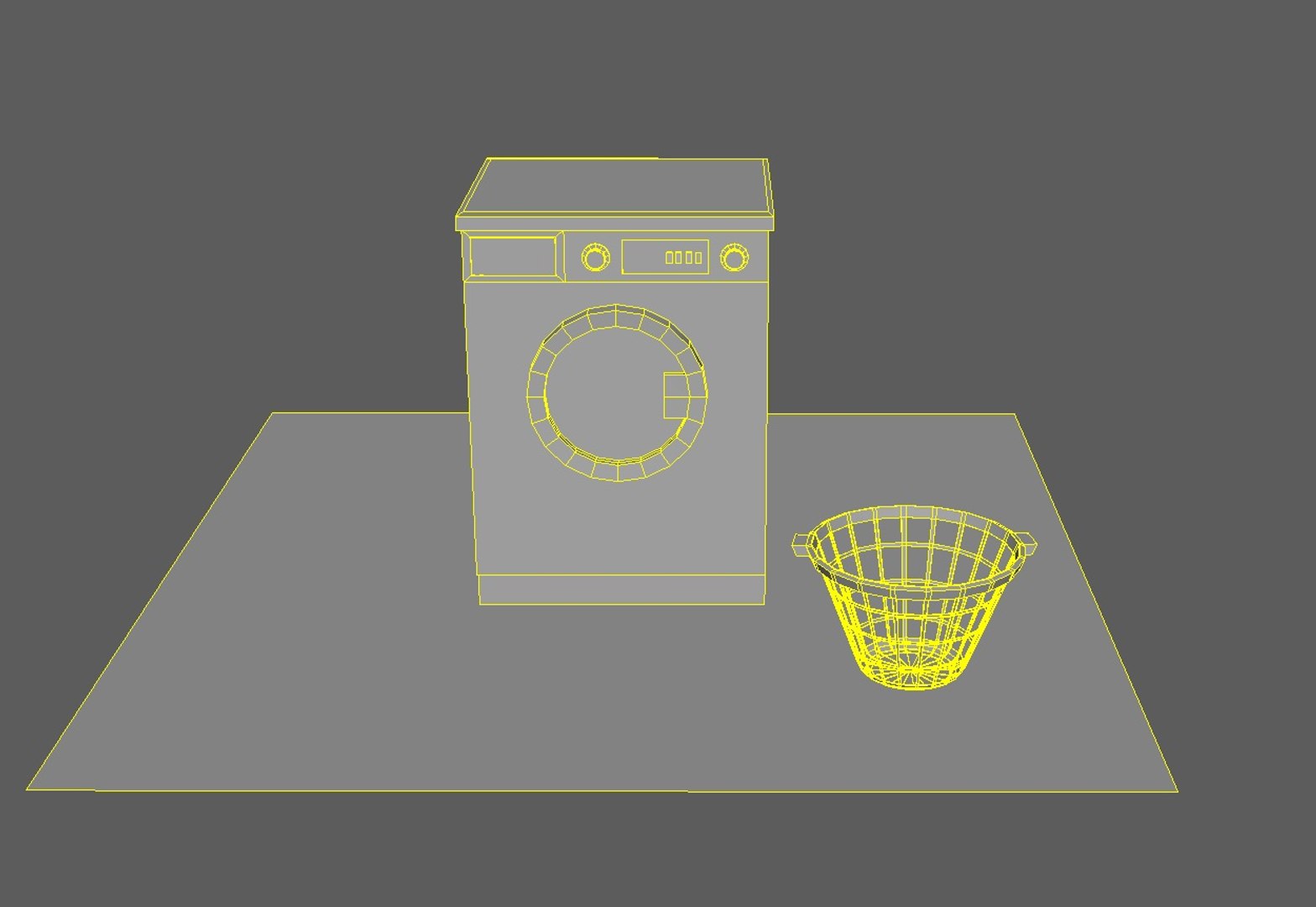 3D Low-poly Washing Machine - TurboSquid 1650458