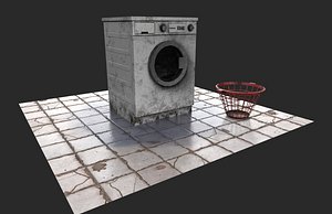 Old Washing Machine Low-poly