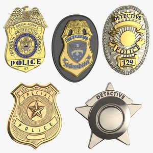 3D police badges