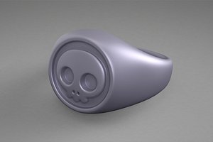 3D Imperium Skull Ring model