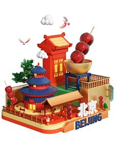 3D model Creative scene of Beijing