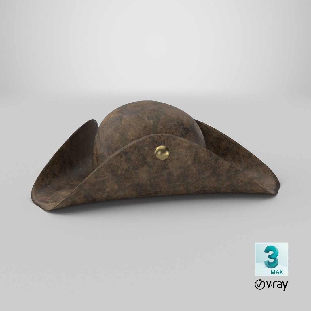 3D Leather pirate hat https://p.turbosquid.com/ts-thumb/jx/13ObqB/VT/stemcell_max_vray_render/png/1719325092/1920x1080/fit_q87/2782d7cc94f8cab42b225127a87c9a476e9df017/stemcell_max_vray_render.jpg