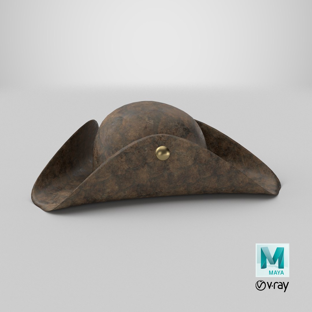 3D Leather pirate hat https://p.turbosquid.com/ts-thumb/jx/13ObqB/sE/stemcell_maya_vray_render/png/1719325085/1920x1080/fit_q87/570bf45db9f2462e71333712e70a493039f96a49/stemcell_maya_vray_render.jpg