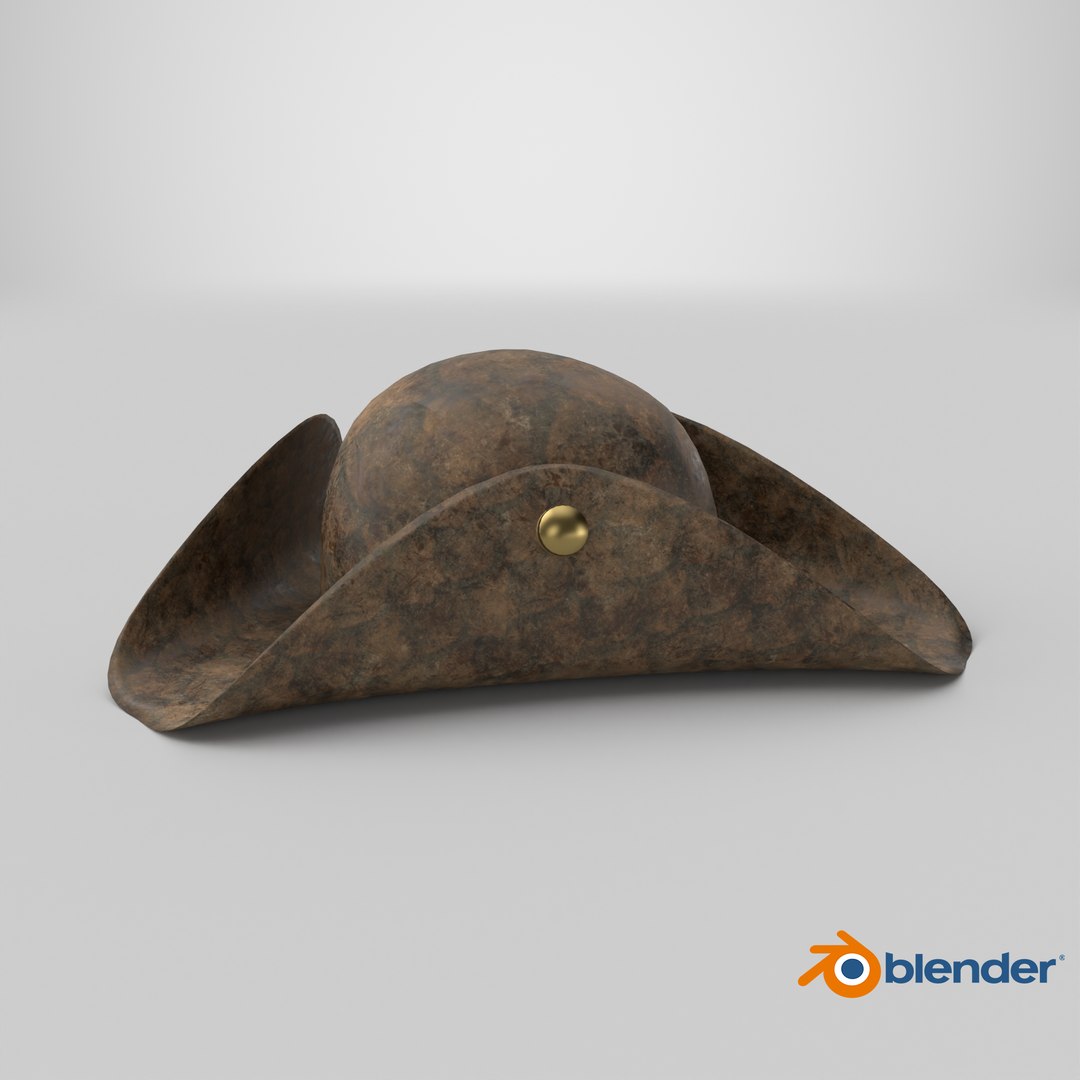 3D Leather pirate hat https://p.turbosquid.com/ts-thumb/jx/13ObqB/uI/stemcell_blender_cycles_render/png/1719325081/1920x1080/fit_q87/decfa80776bb65645d0fd4dba5323b02979132ad/stemcell_blender_cycles_render.jpg