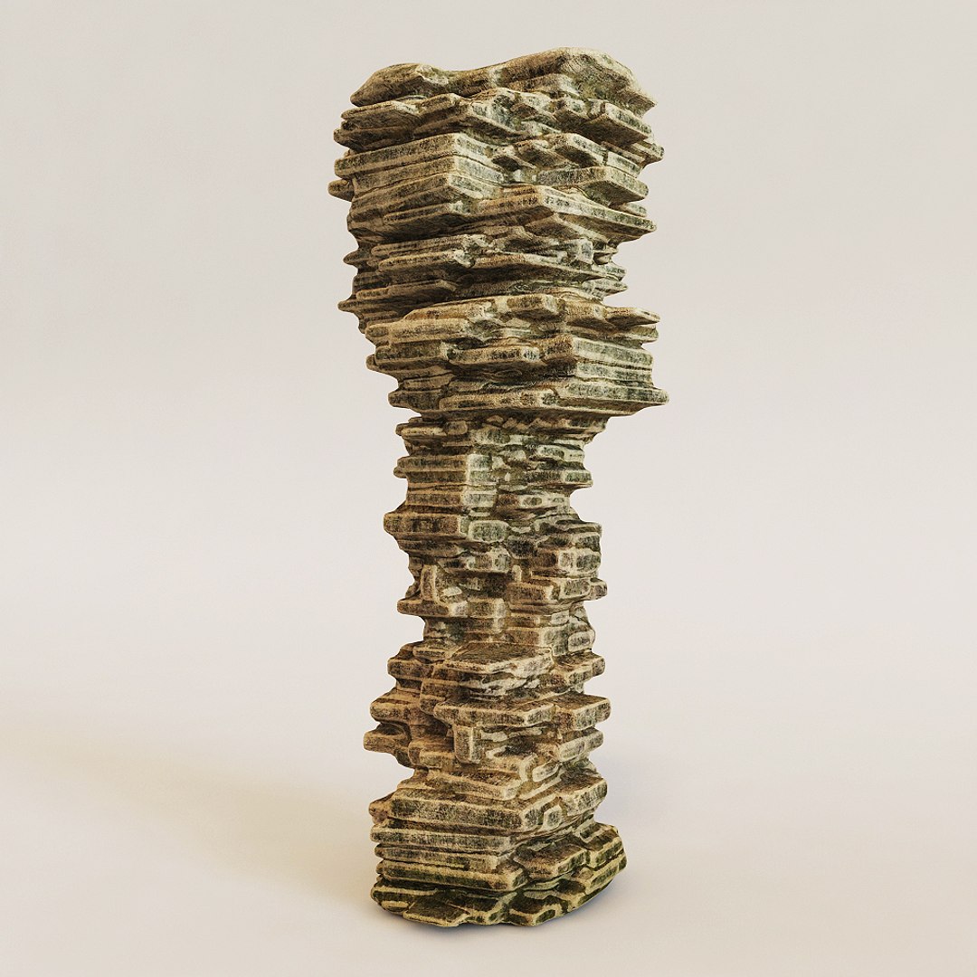 悬崖岩石3d模型