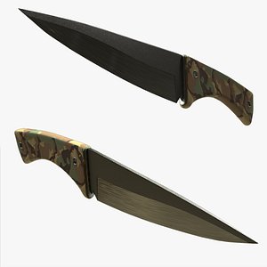 3D model knife weapon