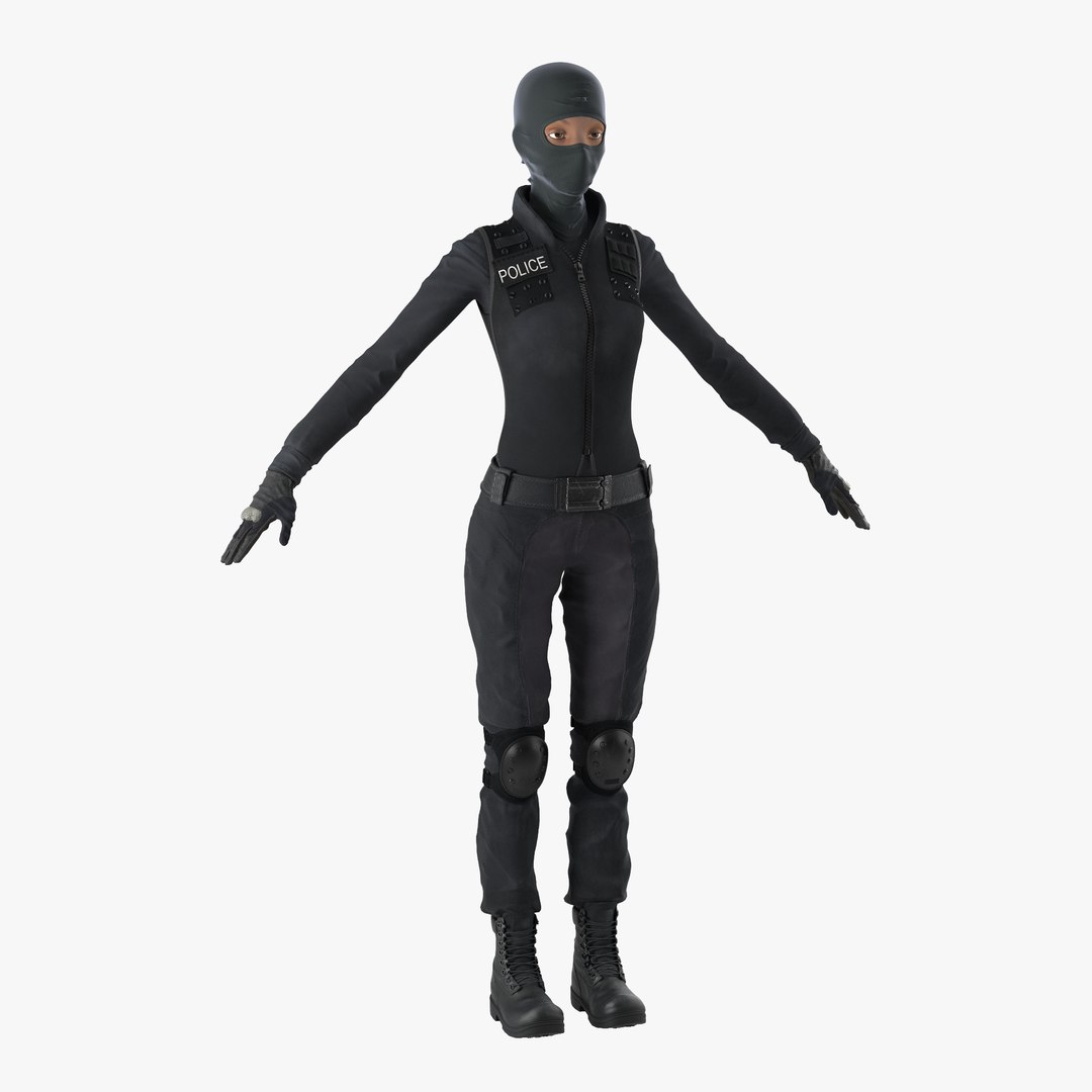 SWAT Woman 4 3D Model 3D model preview