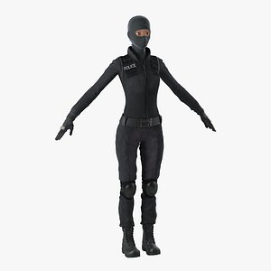 SWAT Woman 4 3D Model