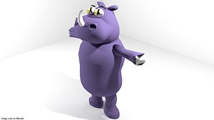cartoon toon rhino 3ds
