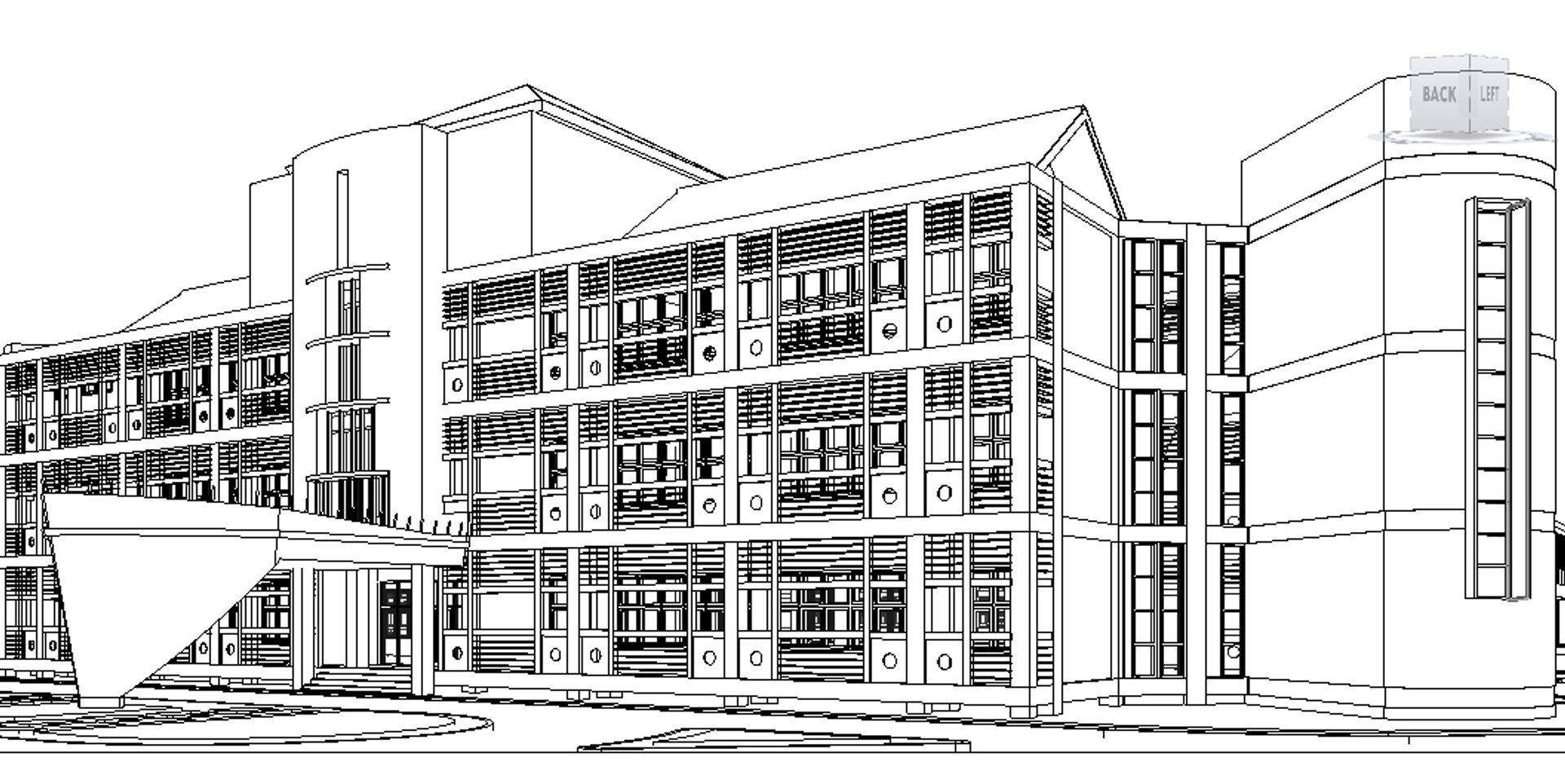 College University Building Revit 3d Max