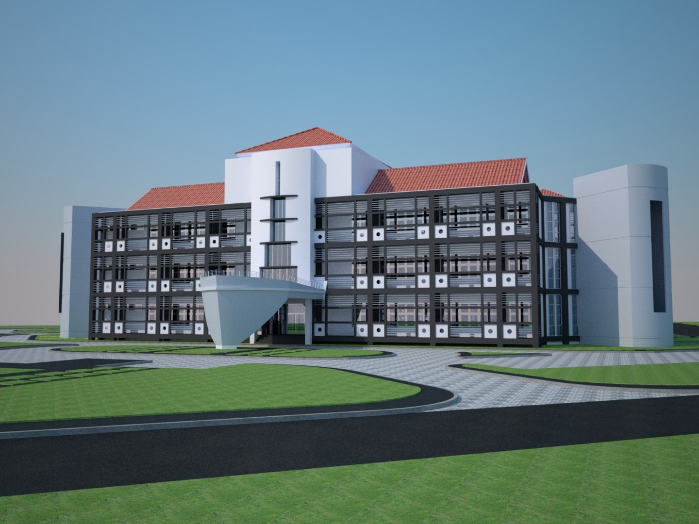 College University Building Revit 3d Max