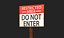 3D Do not Enter Sign model