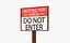 3D Do not Enter Sign model