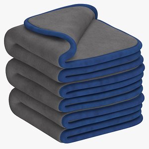 3D Car Wash Drying Towel Clean Stack and Dirty Single model