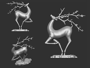 3D sculpture deer