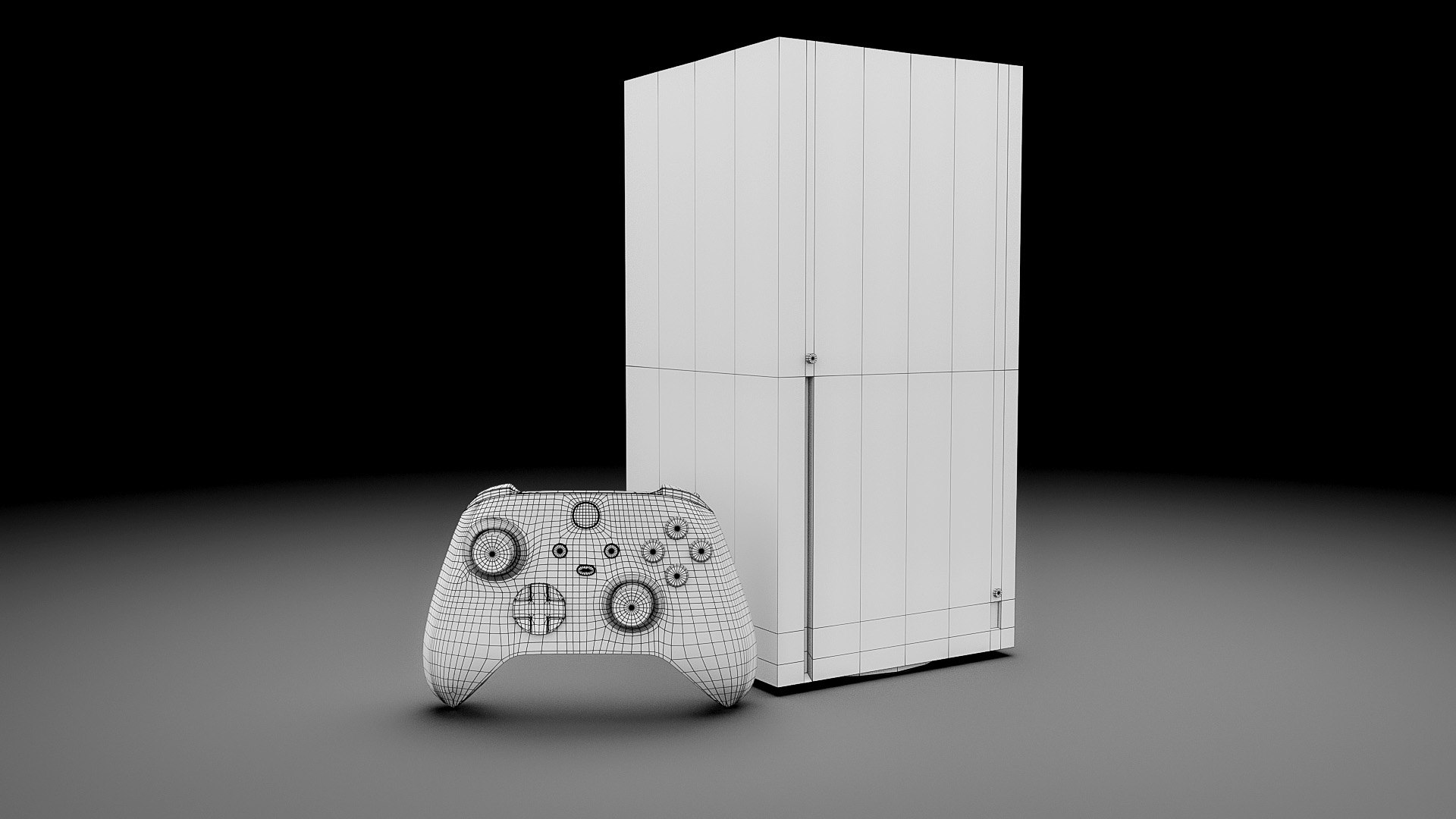 Xbox series X and Controller - low poly game ready asset 3D model https://p.turbosquid.com/ts-thumb/jx/Hra1QS/lU/xboxandcontroller_bothwireframe/jpg/1743857950/1920x1080/fit_q87/325f6293255ee47312ef5edff30e2da312e99b12/xboxandcontroller_bothwireframe.jpg