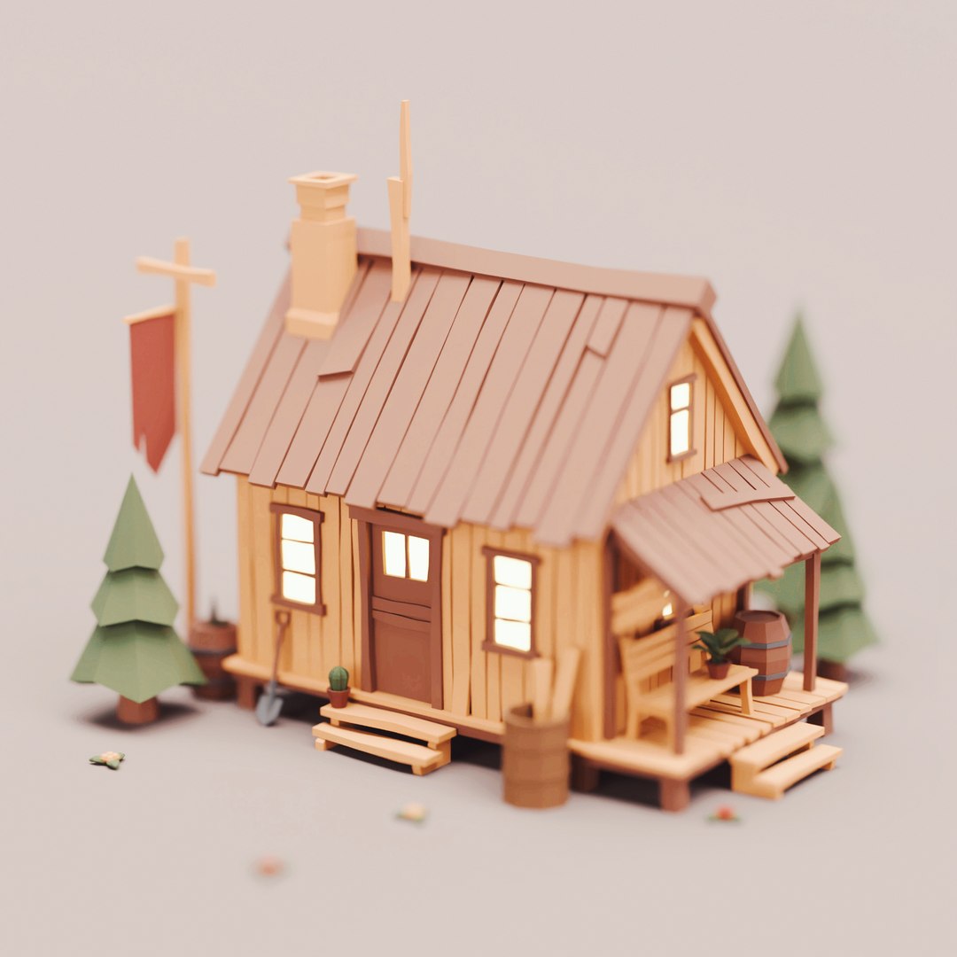 3D Lowpoly Shack 02 https://p.turbosquid.com/ts-thumb/jx/IW62Dr/Gl/02/jpg/1754316340/1920x1080/fit_q87/38637e82ebf69bfb58b33686af98ea405d9a3ef6/02.jpg