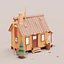 3D Lowpoly Shack 02