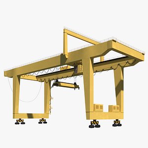 3D Harbor RTG Gantry crane 04 model