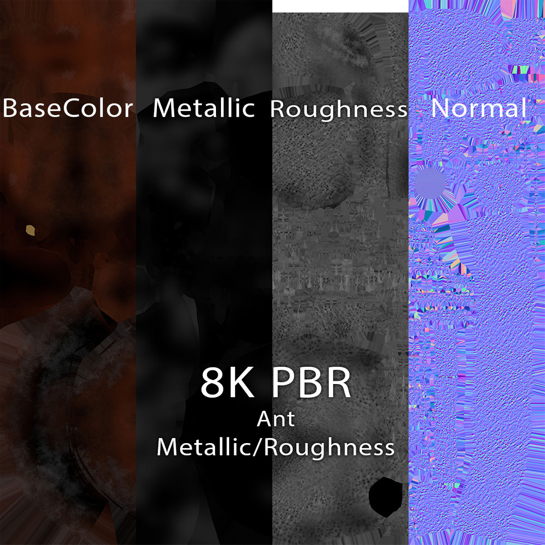 modelo 3d Texturas animadas 8K PBR de Ant Rigged - TurboSquid 1954743