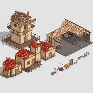 village seaside 3D model