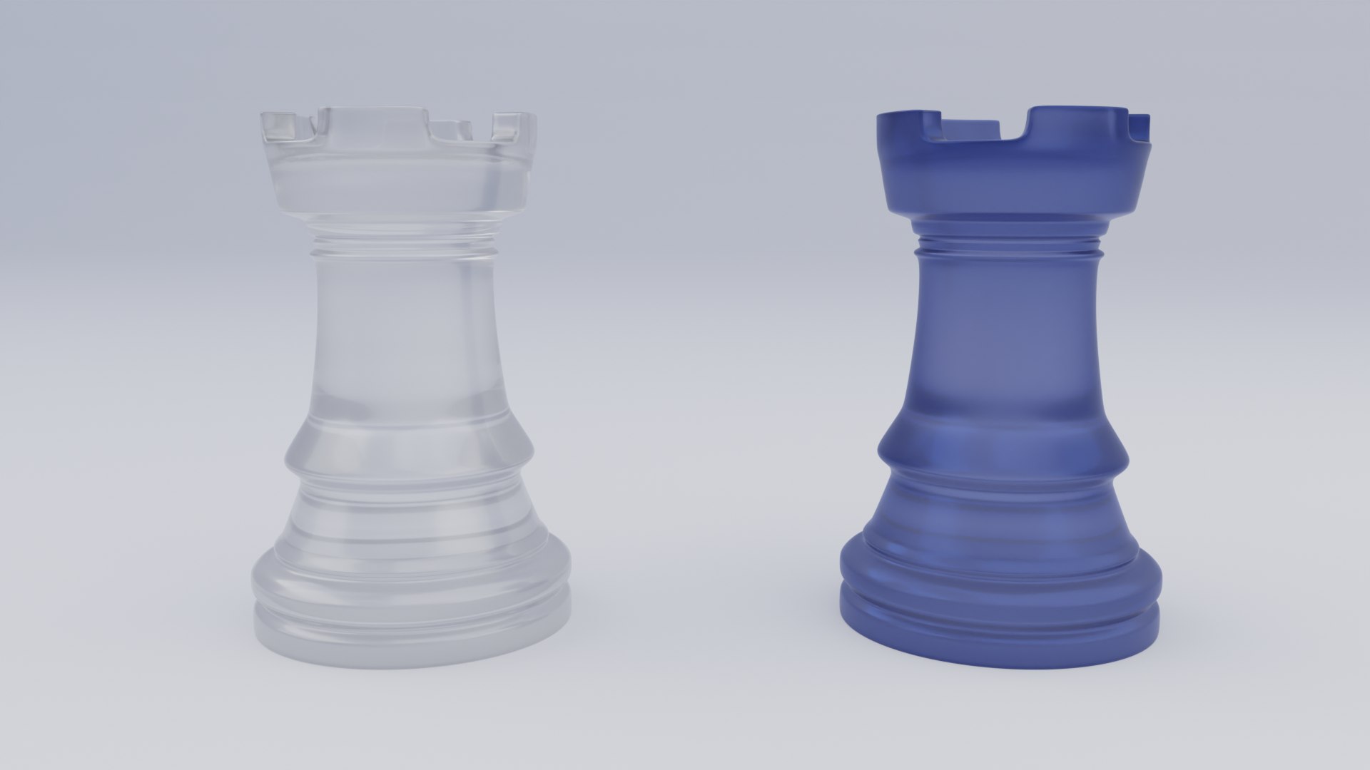Chess-Set Frosted Glass Pieces And Stone-made Board 3D Model ...