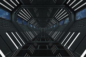 3D interior sci fi scene