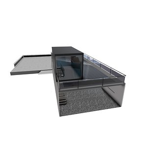 ARCHITECTURE OF THE HOUSE IN BLACK AND WHITE STYLE 3D model