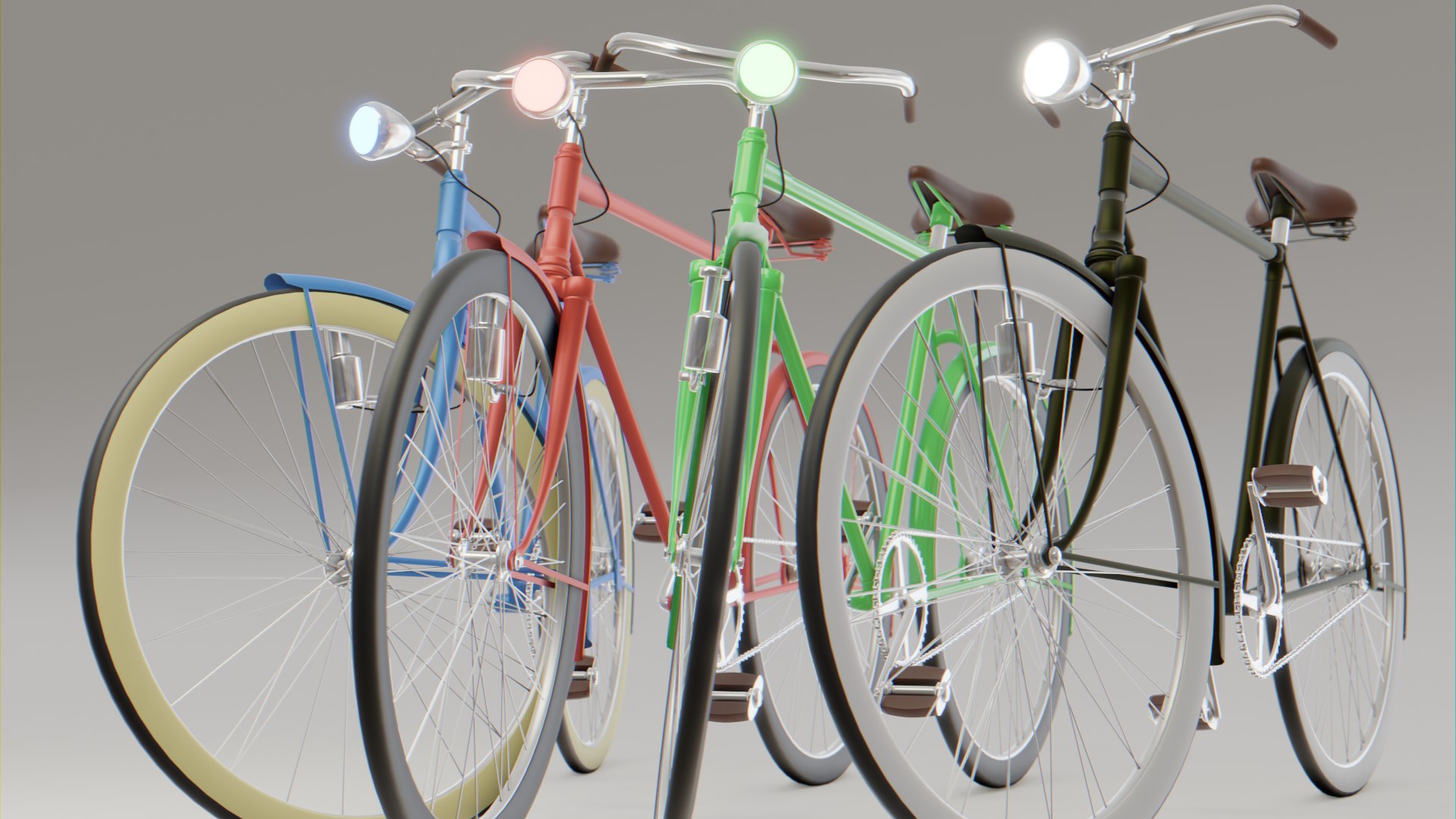 3D Vintage Bicycle Rigged Model - TurboSquid 2209513