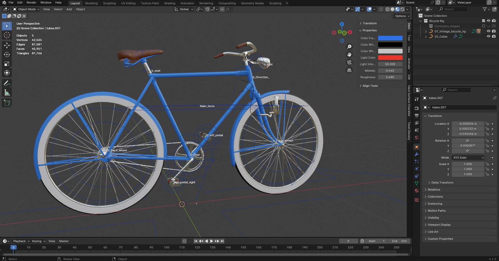 3D Vintage Bicycle Rigged Model - TurboSquid 2209513