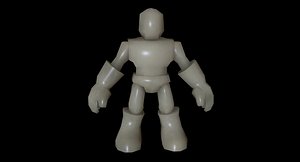 3d rigged humanoid model