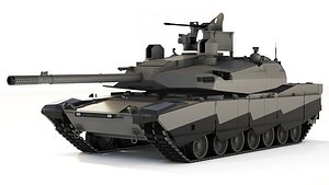 modèle 3D de Vieux char gris Abrams X Rigged - TurboSquid 2088460