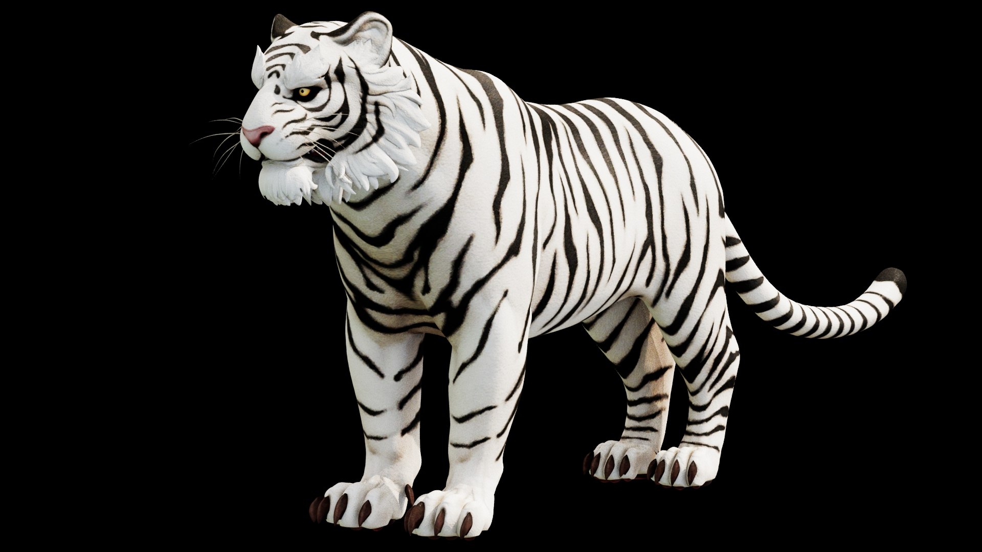 3D White Tiger - TurboSquid 2097088