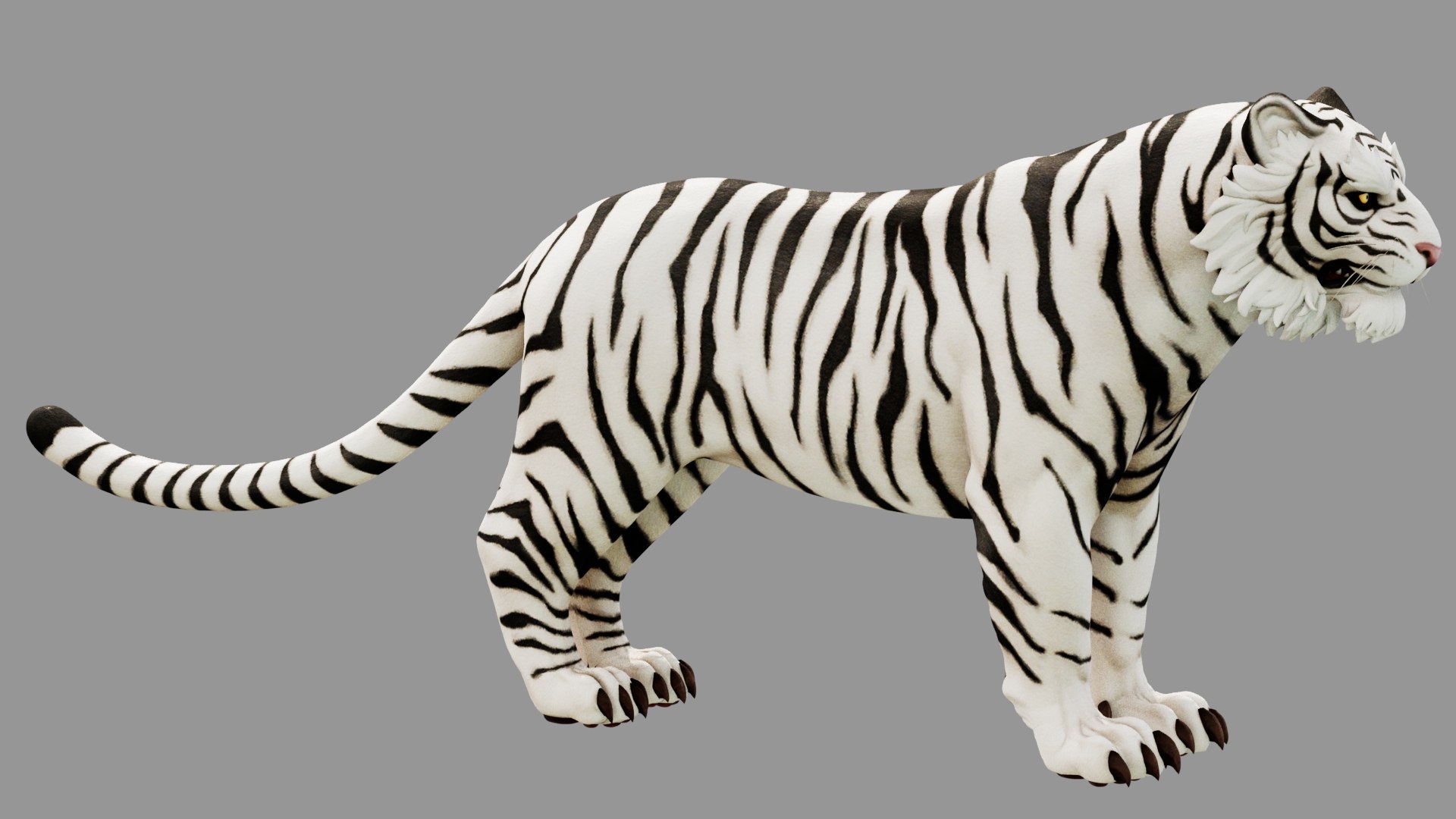 3D White Tiger - TurboSquid 2097088