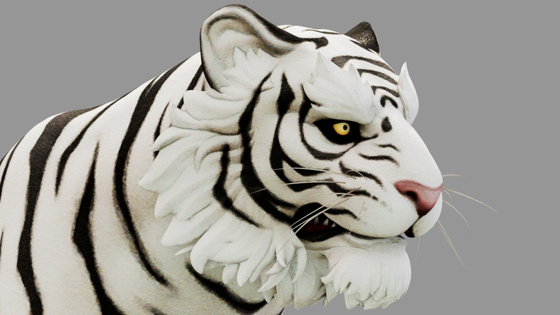 3D White Tiger - TurboSquid 2097088