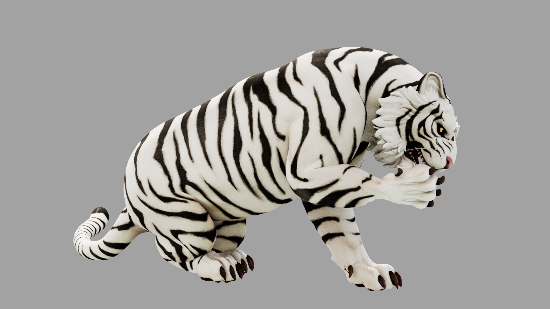 3D White Tiger - TurboSquid 2097088