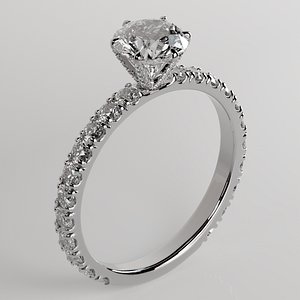 3D Engagement Diamonds Ring v02 model