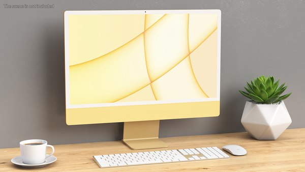 Apple iMac2021イエロー3Dモデル - TurboSquid 1753368