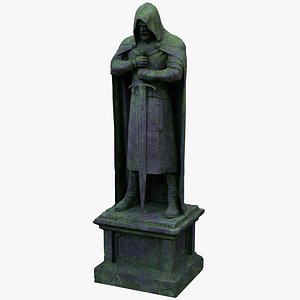 Ancient Overgrown Knight Statue - PBR