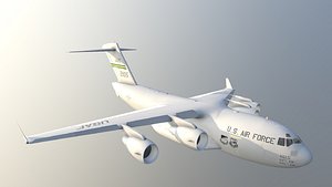 Large military transport aircraft 3D